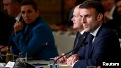 Tổng thống Pháp Macron phát biểu tại hội nghị về trợ giúp cho Ukraine, diễn ra ở Paris, Pháp, 26/2/2024.