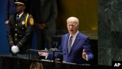 Tổng thống Mỹ Joe Biden phát biểu tại Đại hội đồng Liên hiệp quốc lần thứ 78 ở New York, ngày 19/9/2023.