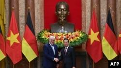 Chủ tịch nước Võ Văn Thưởng tiếp Tổng thống Đức Frank-Walter Steinmeier, Hà Nội, ngày 23/1/2024.