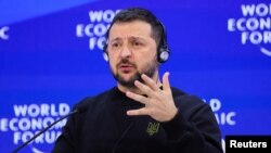 Tổng thống Volodymyr Zelenskiy tại Davos.