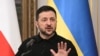 Ukraine's President Volodymyr Zelensky attends a joint press conference with the Polish President in Warsaw, Poland on January 15, 2025.