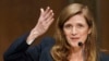 Samantha Power, administratris USAID, ki anonse Lèzetazini ap mete 32 milyon dola sou èd li pou Ayiti .