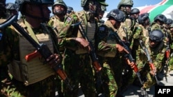 A third contingent of police officers from Kenya arrives at Toussaint Louverture International Airport in Port-au-Prince on January 18, 2025.