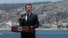 Chile's President Gabriel Boric and France's President Emmanuel Macron visit icebreaker 'Almirante Viel', in Valparaiso