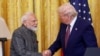 Prezidan Etazini Donald Trump ak Premye Minis End Narendra Modi nan Lamezonblanch, 13 Fevriye 2025. 