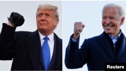 Ửng cử viên Đảng Cộng hoà Donald Trump (trái) và ứng cử viên Đảng Dân chủ Joe Biden.