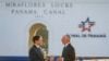 U.S. Secretary of State Marco Rubio tours the Miraflores locks at the Panama Canal in Panama City