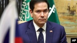 Ngoại trưởng Mỹ Marco Rubio tham dự một cuộc phỏng vấn tại Dinh Diriyah ở Riyadh, Ả Rập Xê-Út, ngày 18/2/2025. 