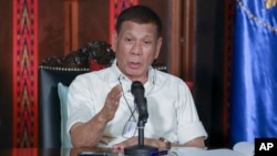 Tổng thống Philippines Rodrigo Duterte.