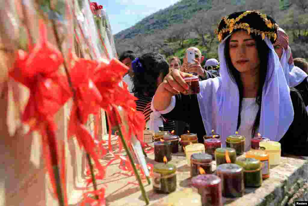 Kuzey Irak&#39;ta, IŞİD tarafından öldürülen Ezidi kadınlar için anma düzenlendi.