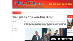 Báo Phú Yên đăng bài lên án các tín hữu Tin lành Đấng Christ trên địa bình huyện Sông Hinh.