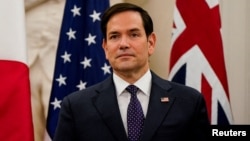 Ngoại trưởng Mỹ Rubio trong một hoạt động ở thủ đô Washington, 21/1/2025 (REUTERS/Elizabeth Frantz).