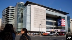 In this Friday, Dec. 20, 2019, photo, the Newseum is seen in Washington. The Newseum will close the Pennsylvania Avenue location on Dec. 31, 2019. (AP Photo/Jacquelyn Martin)