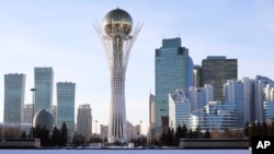 Khu vực trung tâm Nur-Sultan, thủ đô của Kazakhstan.