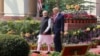 FILE PHOTO: FILE PHOTO: U.S. President Donald Trump and India's Prime Minister Narendra Modi arrive for their joint news conference at Hyderabad House in New Delhi