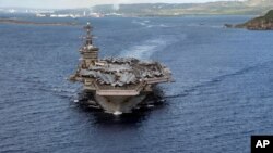 Tàu sân bay USS Theodore Roosevelt của Hải quân Hoa Kỳ.