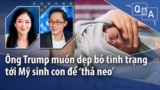 Ông Trump muốn dẹp bỏ tình trạng tới Mỹ sinh con để ‘thả neo’