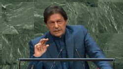 وزیر اعظم عمران خان اقوام متحدہ کی جنرل اسمبلی کے اجلاس سے خطاب کرتے ہوئے۔ 27 ستمبر 2019