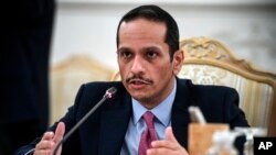 قطر کے وزیر خارجہ شیخ محمد بن عبد الرحمٰن الثانی۔ 11 اکتوبر 2021ء۔ فائل فوٹو 