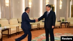 Tedros Adhanom của WHO và Tập Cận Bình tại Bắc Kinh, 28 tháng Giêng.